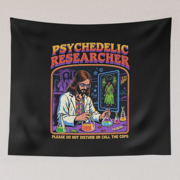 Item preview, Psychedelic Researcher - Retro Trippy Lab Design designed and sold by Vintagenaut Co..
