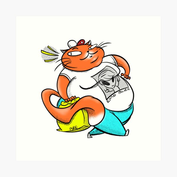 Item preview, the cat has something in his bag designed and sold by pollosparatodos.