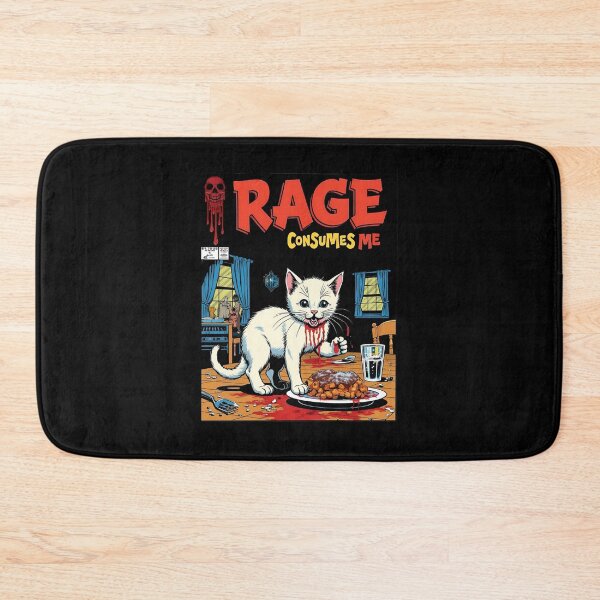Item preview,  Rage Consumes Me - Funny Retro Cat Comic Design designed and sold by Vintagenaut Co..