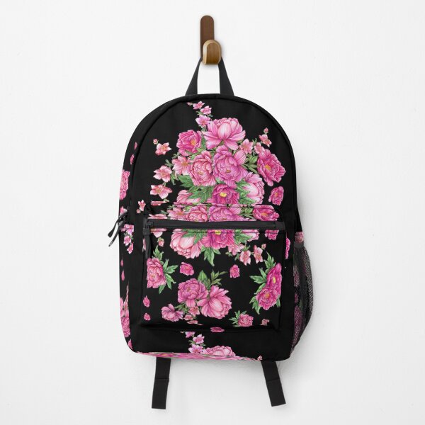 Item preview, Black and Pink Peonies Bouquet designed and sold by NPrintsDesign.
