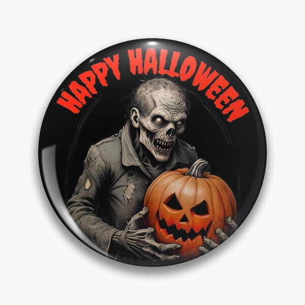 Item preview, Zombie with Pumpkin - Happy Halloween designed and sold by NightTimeJ.
