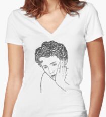 Timothee Chalamet T-Shirt, Call Me By Your Name T-Shirt, James Ivory T-Shirt Women's Fitted V-Neck T-Shirt