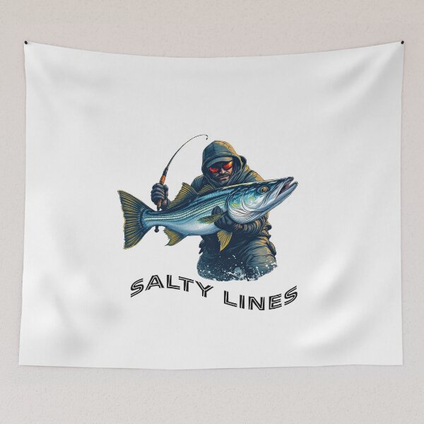 Item preview, Salty Lines — Hardcore Angler Graphic designed and sold by SaltyLinesOut.