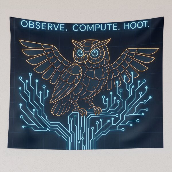 Item preview, Cyber Owl Circuit Board Tech Art designed and sold by SassyArtistry.