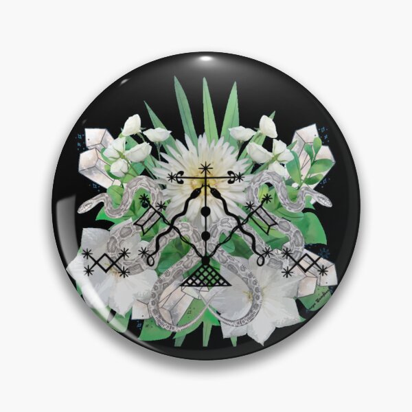 Item preview, White Damballah Floral Veve  designed and sold by artbyomega.