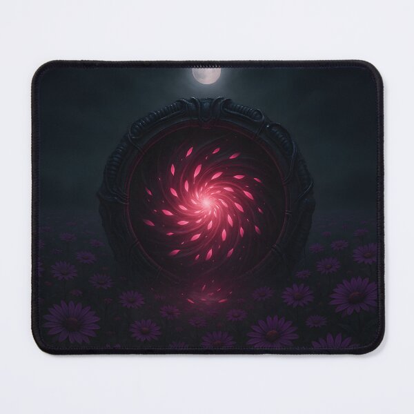 Item preview, Glowing Alien Portal in Flower Field designed and sold by SassyArtistry.
