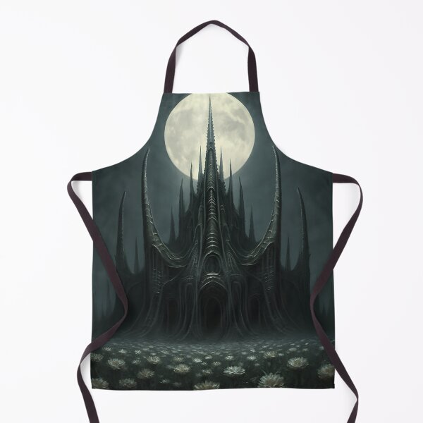 Item preview, Gothic Alien Cathedral in Moonlit Field designed and sold by SassyArtistry.