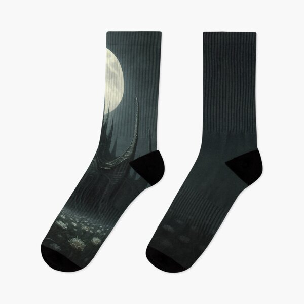 Item preview, Gothic Alien Cathedral in Moonlit Field designed and sold by SassyArtistry.
