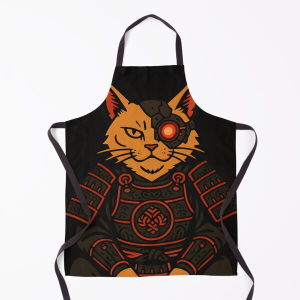 Item preview, Cyber Samurai Cat with Armor designed and sold by SassyArtistry.