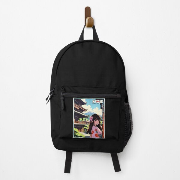 Item preview, Retro Anime Girl from Kyoto Japan Vintage Travel Romantic Quote designed and sold by Kawaii-Sky.