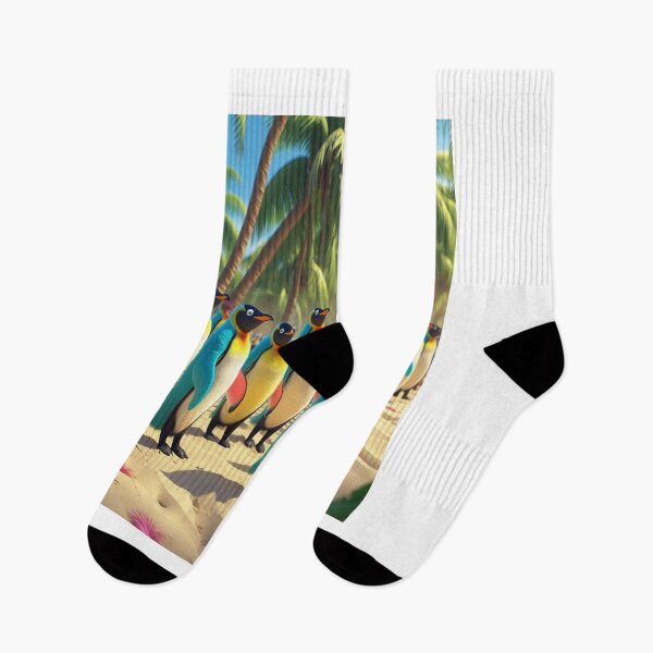 Item preview, Tropical Rainbow Penguins Beach Paradise designed and sold by Max Store.