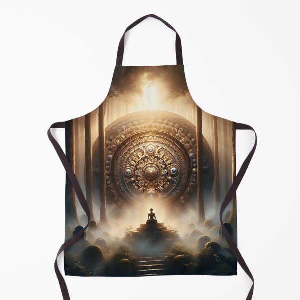 Item preview, Una figura medita en un bosque divino e iluminado por el sol. designed and sold by The Cosmic Nexus.
