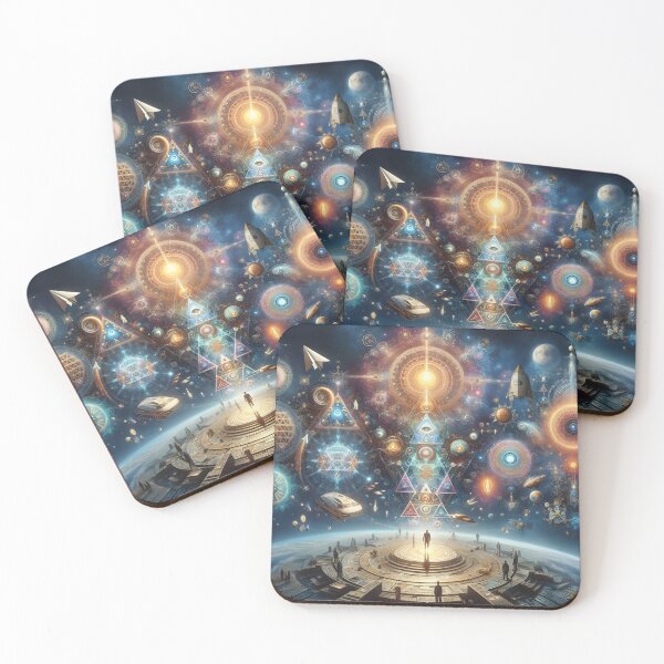 Item preview, Humanity gazes into a cosmic tapestry of creation designed and sold by The Cosmic Nexus.
