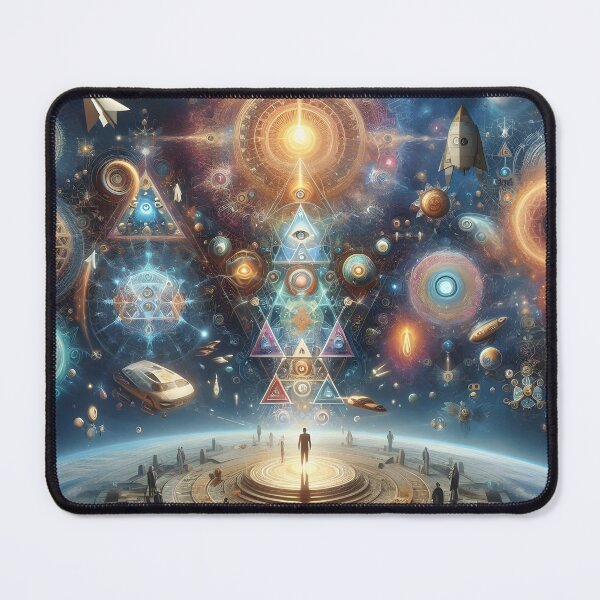 Item preview, Humanity gazes into a cosmic tapestry of creation designed and sold by The Cosmic Nexus.