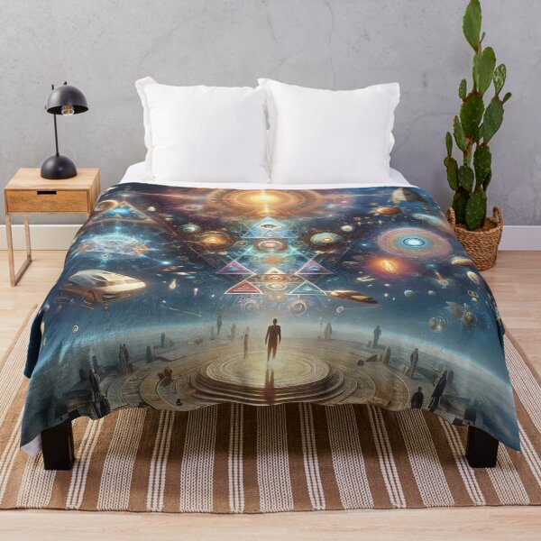 Item preview, Humanity gazes into a cosmic tapestry of creation designed and sold by The Cosmic Nexus.