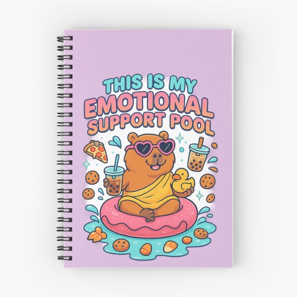 Item preview, Capybara in Floaty With Iced Coffee Emotional Support Pool designed and sold by AnotherFemaleHuman.