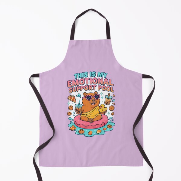 Item preview, Capybara in Floaty With Iced Coffee Emotional Support Pool designed and sold by AnotherFemaleHuman.