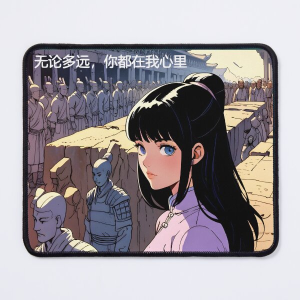 Item preview, Retro Anime Girl from Xi'an China Vintage Travel Romantic Quote designed and sold by Kawaii-Sky.