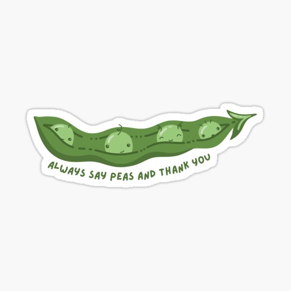 Item preview, peas and thank you designed and sold by feelingpine.