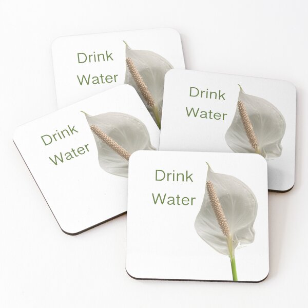 Item preview, Drink Water, peace lily  designed and sold by Josephine Ethereal.