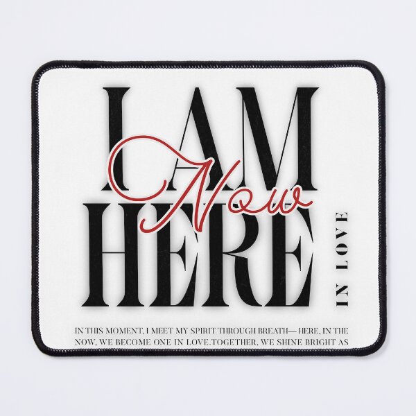 Item preview, I Am Here Now in Love – Breath Awareness Grounding Mindfulness Tee designed and sold by AATGShop.