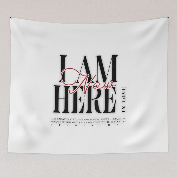 Item preview, I Am Here Now in Love – Breath Awareness Grounding Mindfulness Tee designed and sold by AATGShop.