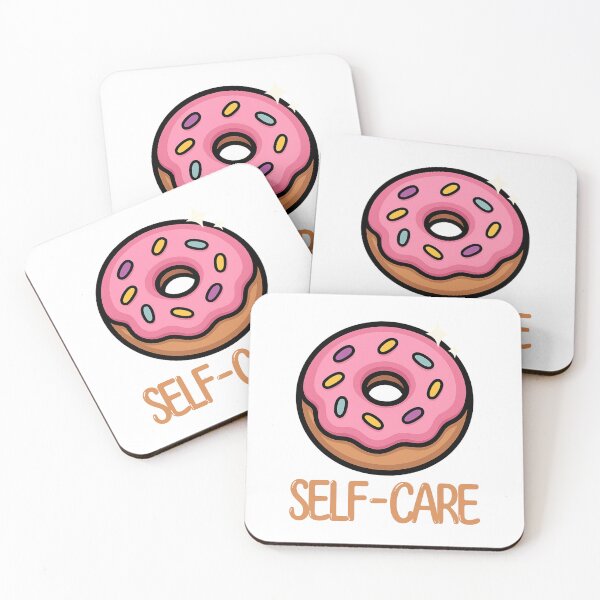 Item preview, Self-Care - Cute Mental Health Donut with Pink Frosting designed and sold by CanSparkleArt.