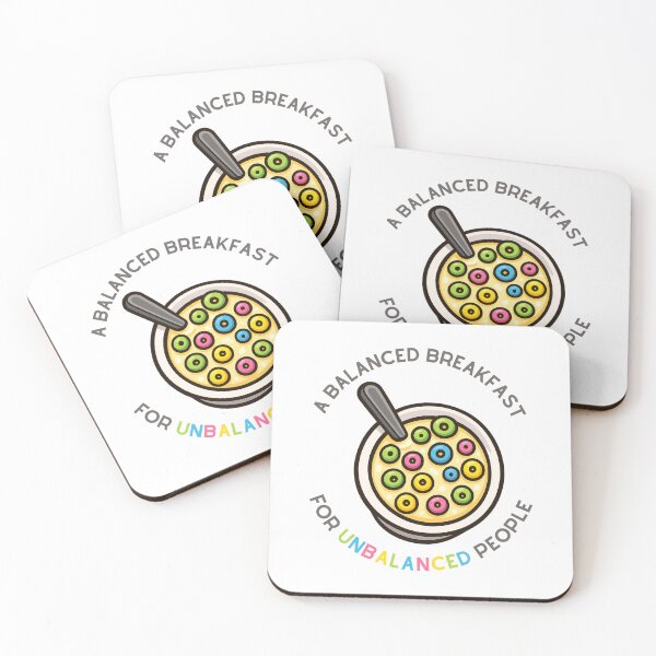 Item preview, A Balanced Breakfast for Unbalanced People – Funny Cereal Design designed and sold by CanSparkleArt.