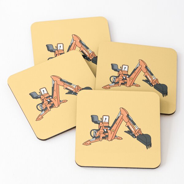 Item preview, Mini Cartoon Backhoe designed and sold by MYTHIC PEEL STICKERS.