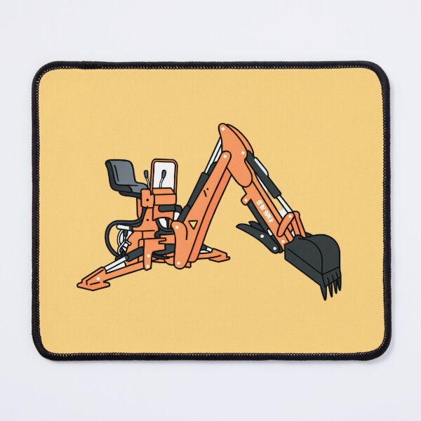 Item preview, Mini Cartoon Backhoe designed and sold by MYTHIC PEEL STICKERS.