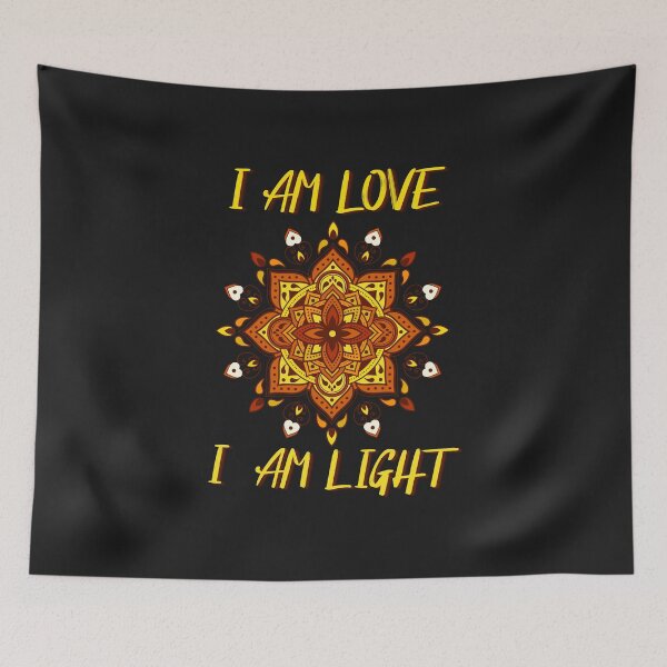 Item preview, I Am Love, I Am Light – Mandala Sacred Heart Art designed and sold by AATGShop.