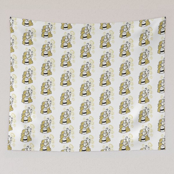 Item preview, Girl chasing gold coins designed and sold by jasmineberry.