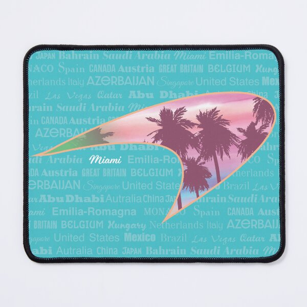 Item preview, McLaren logo with F1 track names (Miami) designed and sold by SarkasticNM.