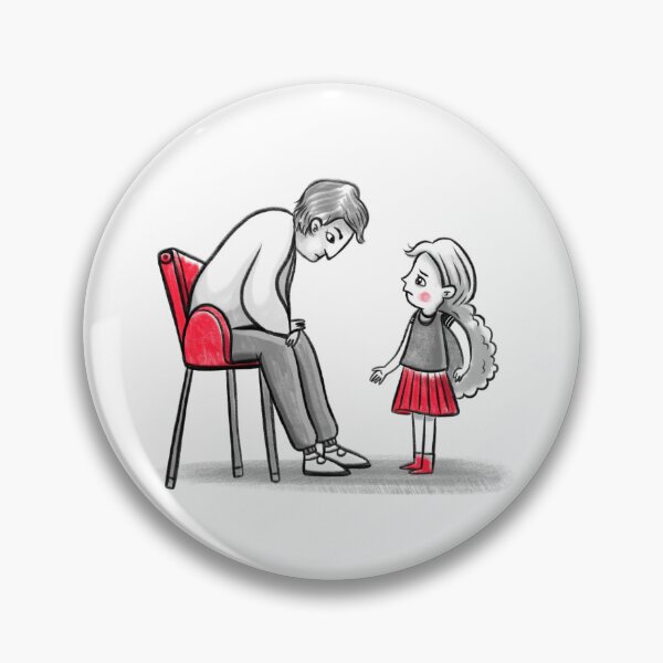 Item preview, Girl Child Staring Up at Grandpa designed and sold by jasmineberry.