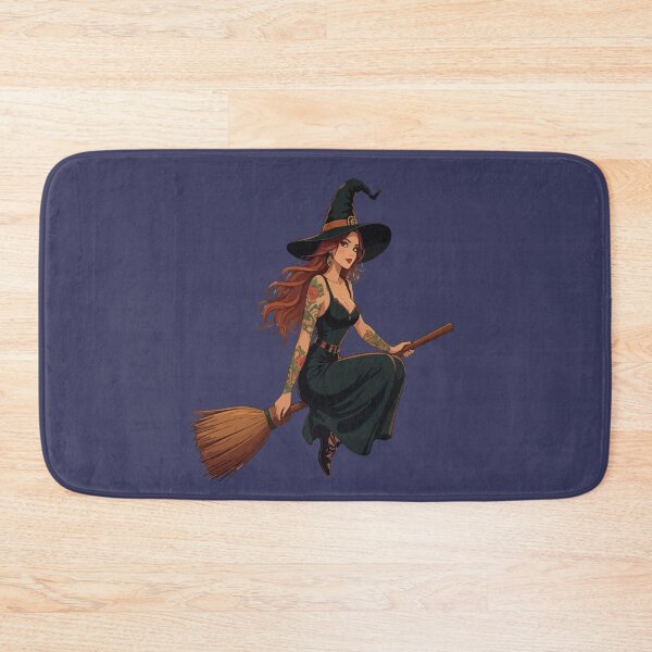 Item preview, Tatted Witch Sat Astride A Besom Vector Art designed and sold by taiche.