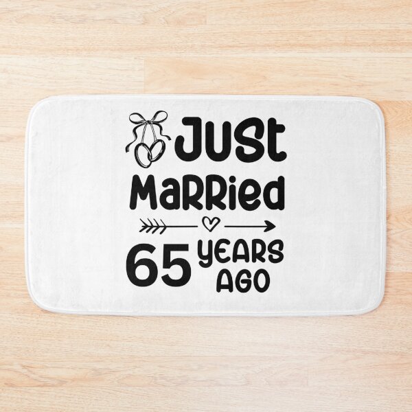 Item preview, Just Married 65 Years Ago, 65th Wedding Anniversary for Men & Women designed and sold by Mozaic Clothes.