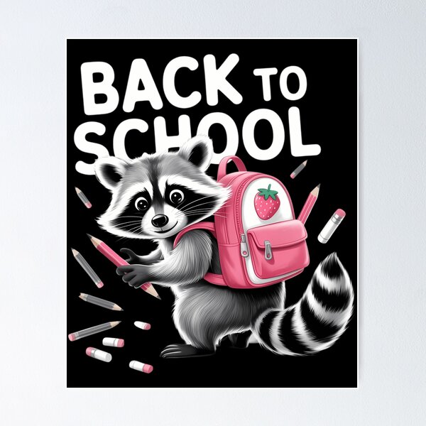 Item preview, Cute Raccoon Back to School designed and sold by Sunset4Bones.