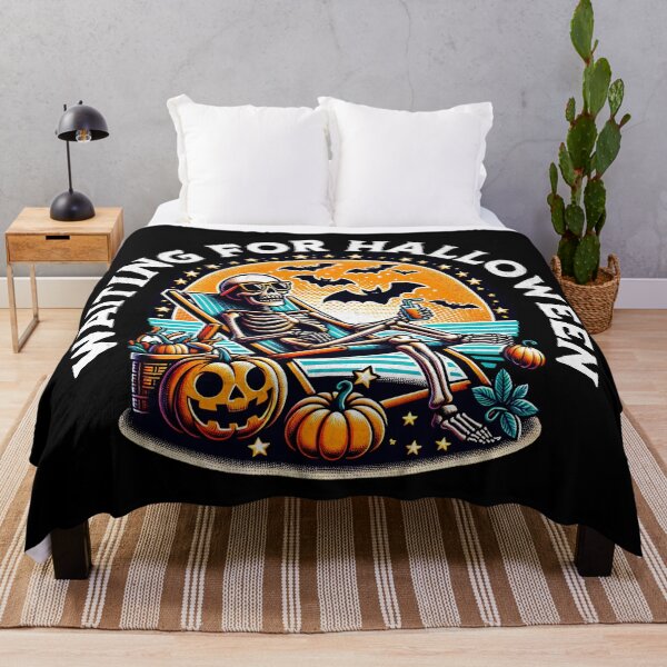 Item preview, Waiting For Halloween Skeleton Graphic designed and sold by JoeZigns81.