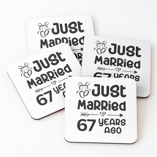 Item preview, Just Married 67 Years Ago, 67th Wedding Anniversary for Men & Women designed and sold by Mozaic Clothes.