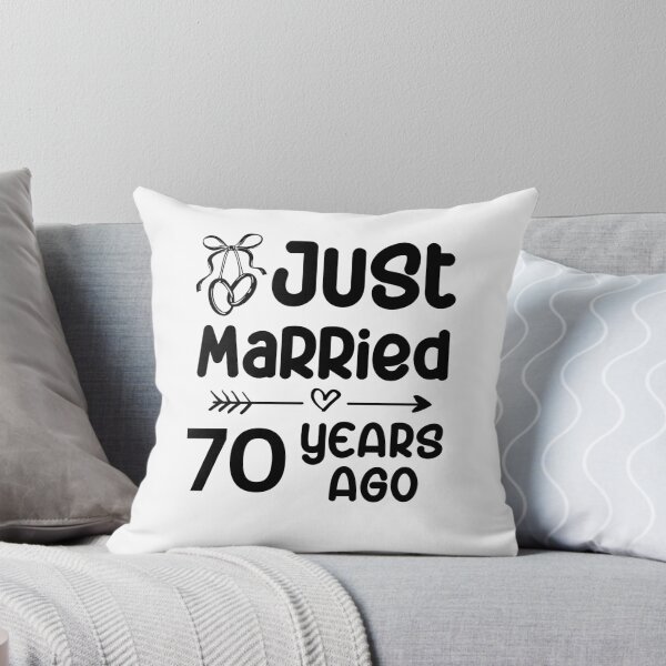 Item preview, Just Married 70 Years Ago, 70th Wedding Anniversary for Men & Women designed and sold by Mozaic Clothes.