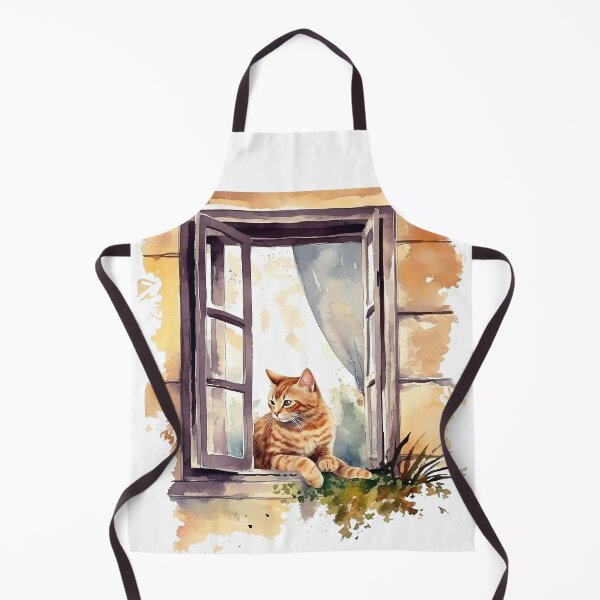 Item preview, Orange cat in the window designed and sold by AnlizArtShop.