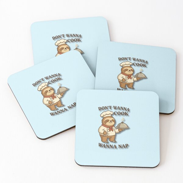 Item preview, Don’t Wanna Cook Wanna Nap – Funny Lazy Chef Sloth Design designed and sold by konthai.familyart.