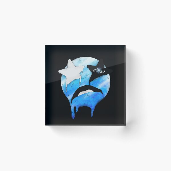 Item preview, Melting Ice Emoji Face (Large) - Chill Out Star-e - Blue Frozen Starry Eyed Emoji designed and sold by eXo-Designs.