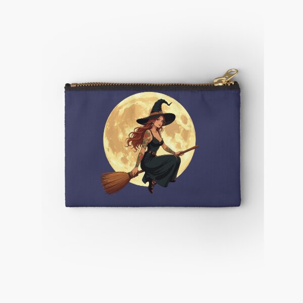 Item preview, Tattooed Witch Sat Astride A Besom Vector Art designed and sold by taiche.