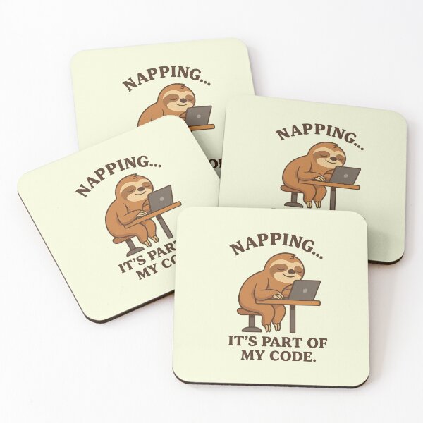 Item preview, Napping It’s Part of My Code – Funny Sloth Programmer Design designed and sold by konthai.familyart.