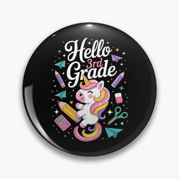 Item preview, Hello 3rd Grade Back to School Unicorn designed and sold by Sunset4Bones.