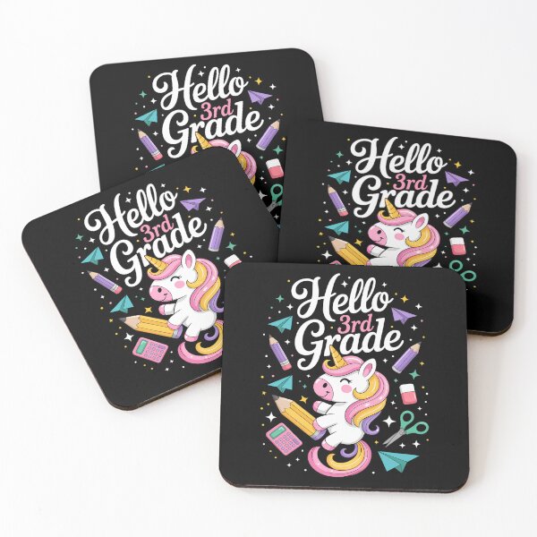 Item preview, Hello 3rd Grade Back to School Unicorn designed and sold by Sunset4Bones.