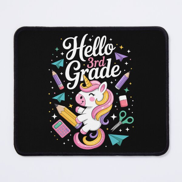 Item preview, Hello 3rd Grade Back to School Unicorn designed and sold by Sunset4Bones.