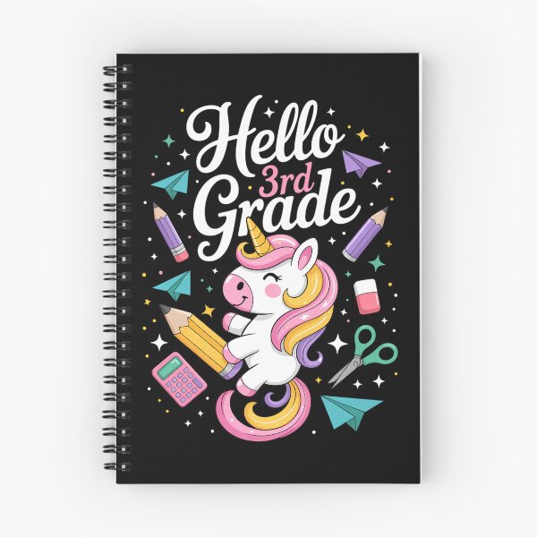 Item preview, Hello 3rd Grade Back to School Unicorn designed and sold by Sunset4Bones.