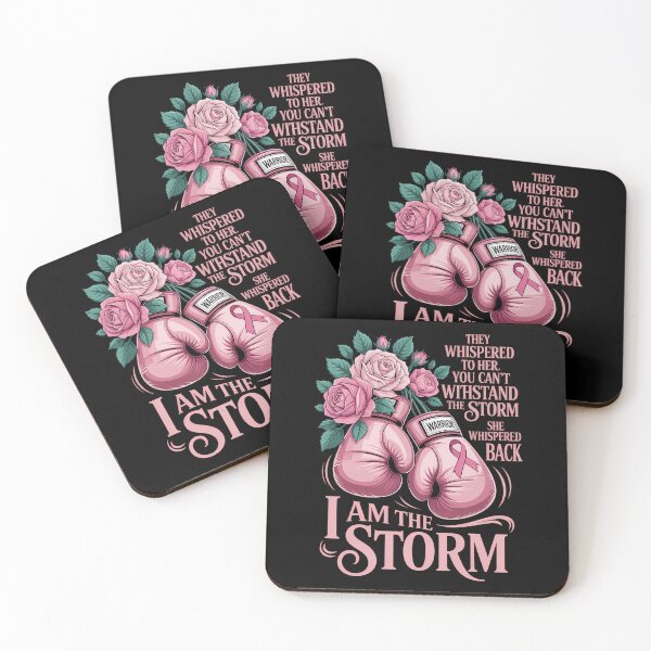 Item preview, I'm The Storm Boxing Warrior Pink Ribbon Women Breast Cancer designed and sold by Sunset4Bones.